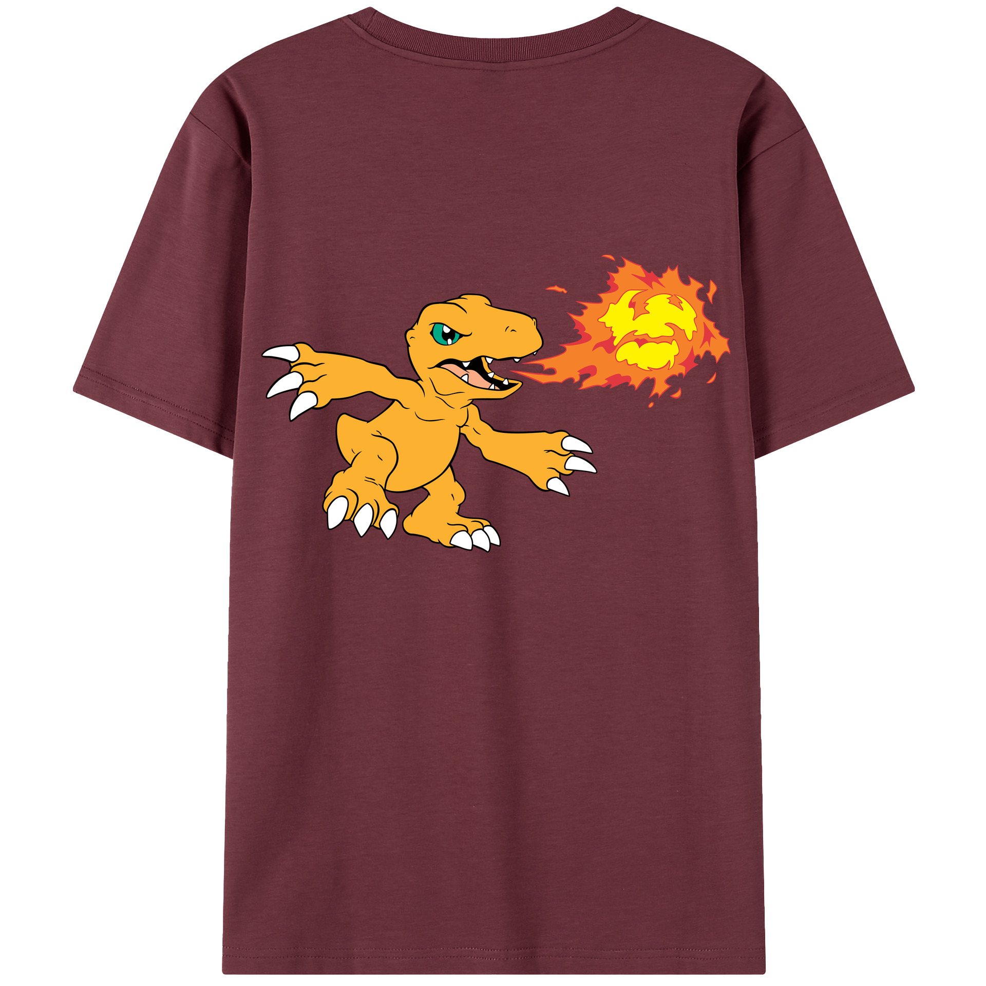 （画像用） Digimon デジタルモンスター/デジモン 綿100％半袖Tシャツ（背面プリント）